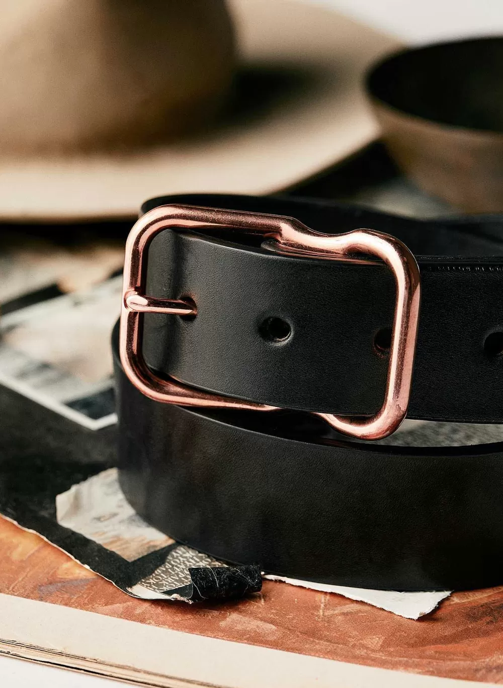 Accessories^imogene+willie Emil Erwin Signature Belt Black