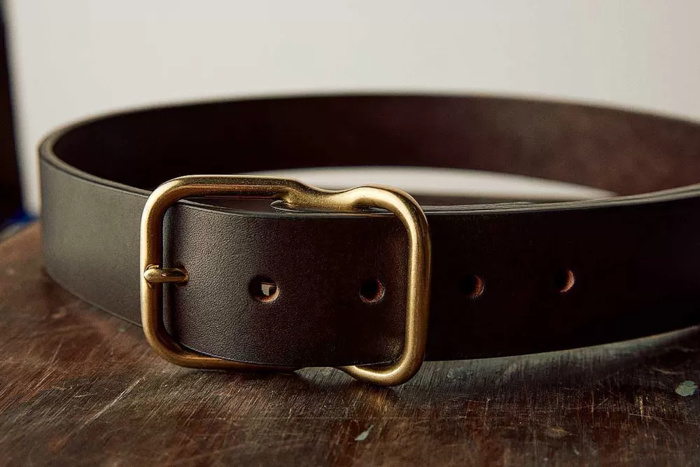 Accessories^imogene+willie Emil Erwin Signature Belt Dark Brown