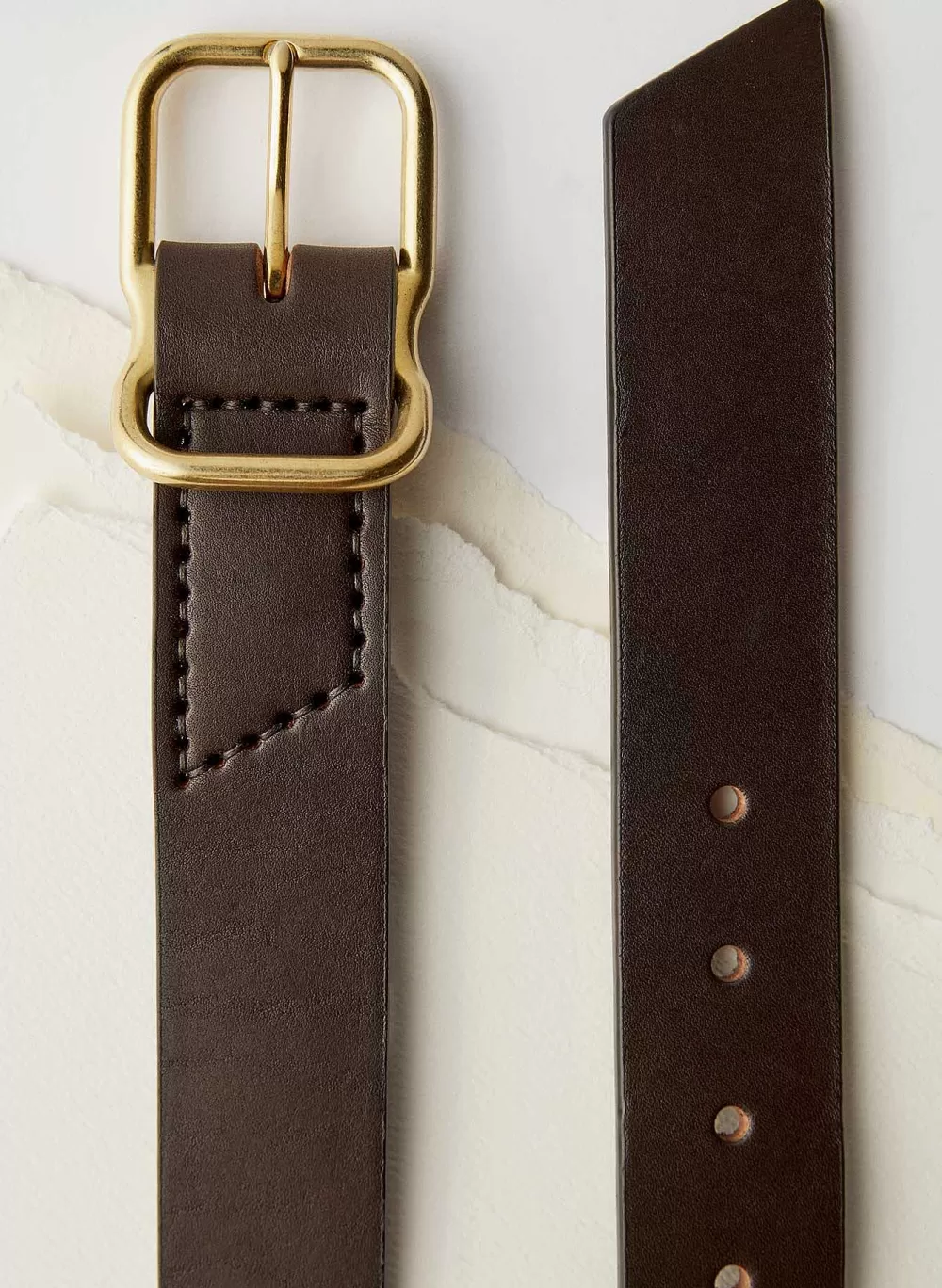 Accessories^imogene+willie Emil Erwin Signature Belt Dark Brown