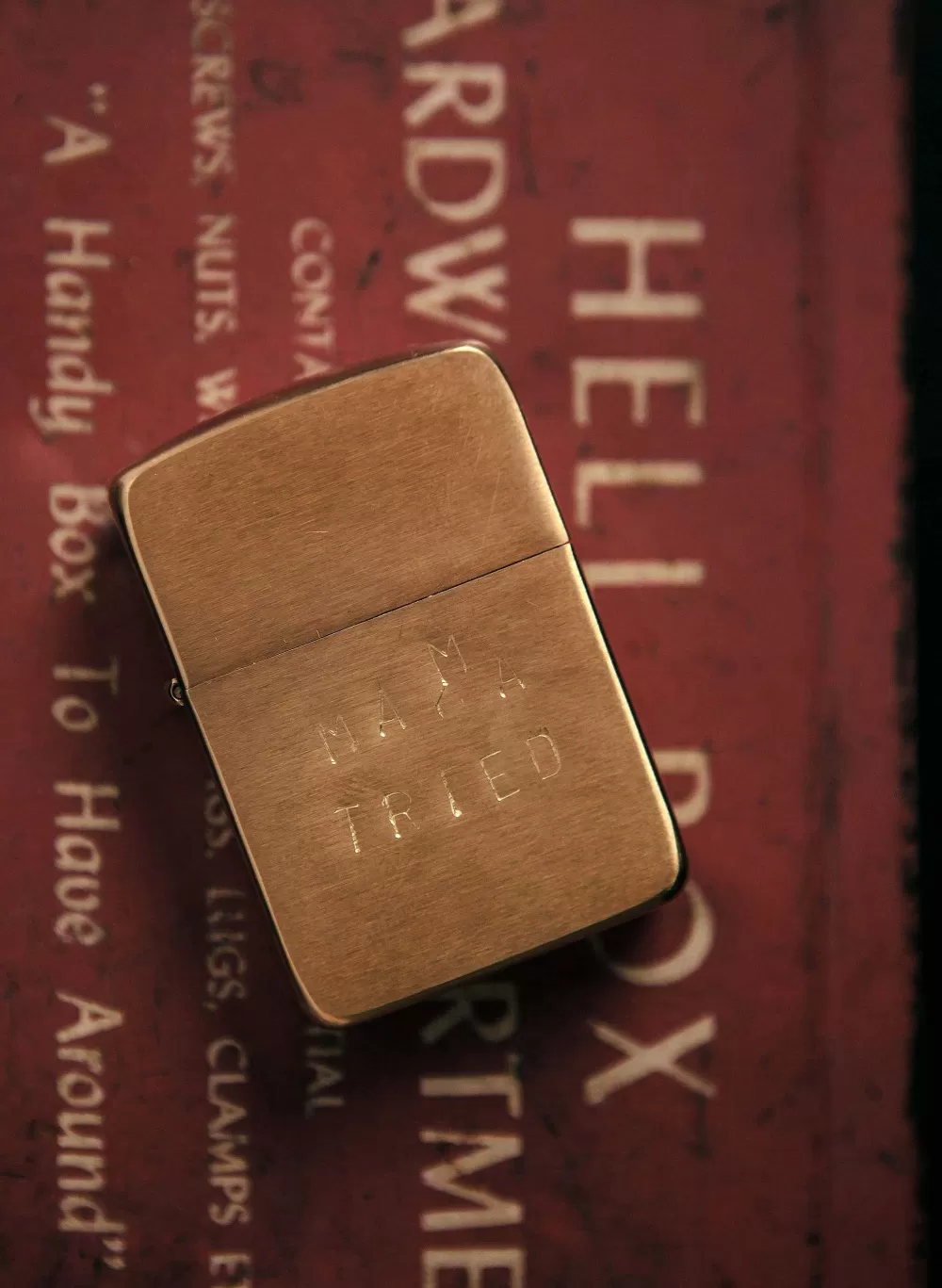 Home & Scent^imogene+willie Hand Stamped "Mama Tried" Zippo