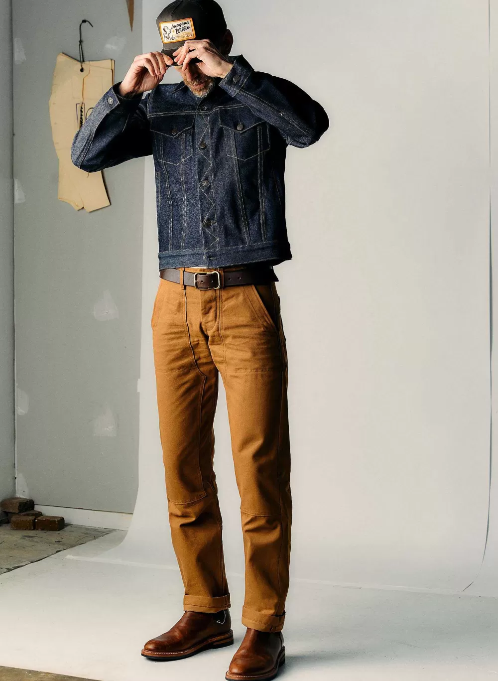 Denim^imogene+willie Hencye Canvas Workpant In Brown