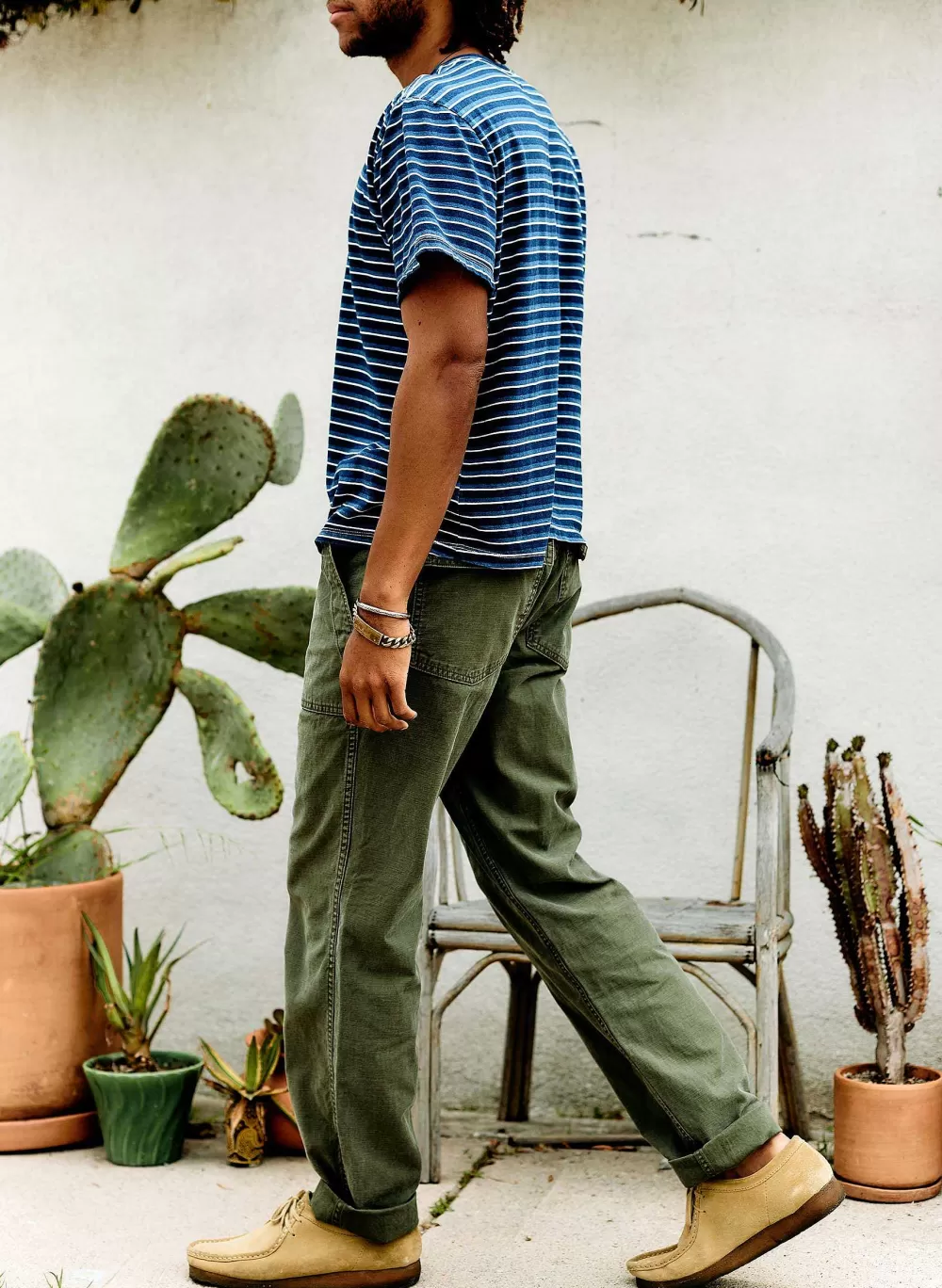 T-Shirts^imogene+willie Knit Indigo Stripe Crew