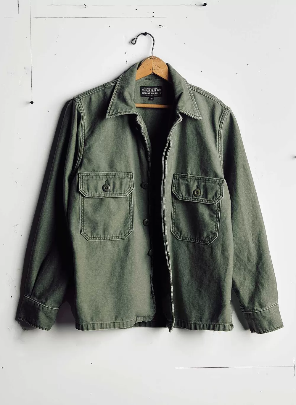 Shirts^imogene+willie Military Shirt Jacket In Fatigue Green