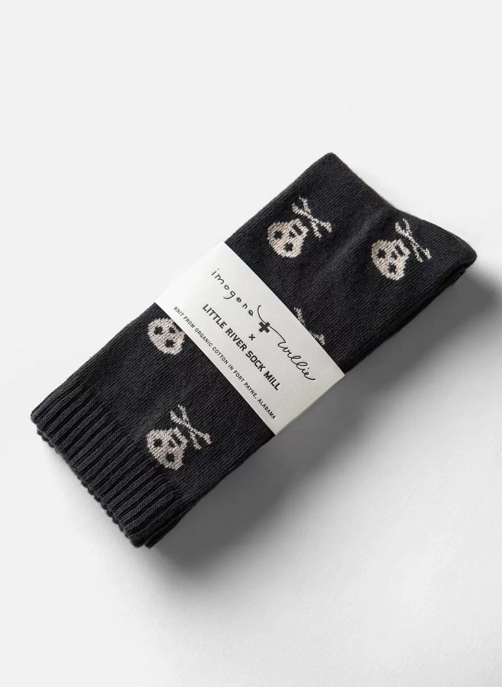 Accessories^imogene+willie Skull Sock In Charcoal