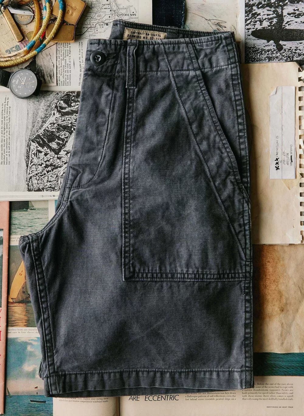 Pants & Shorts^imogene+willie The Camp Short In Faded Black