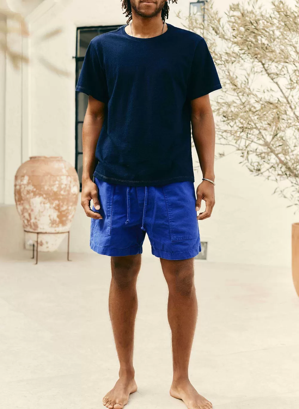 Pants & Shorts^imogene+willie The Canvas Lounge Short In Klein Blue