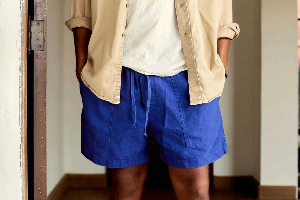 Pants & Shorts^imogene+willie The Canvas Lounge Short In Klein Blue