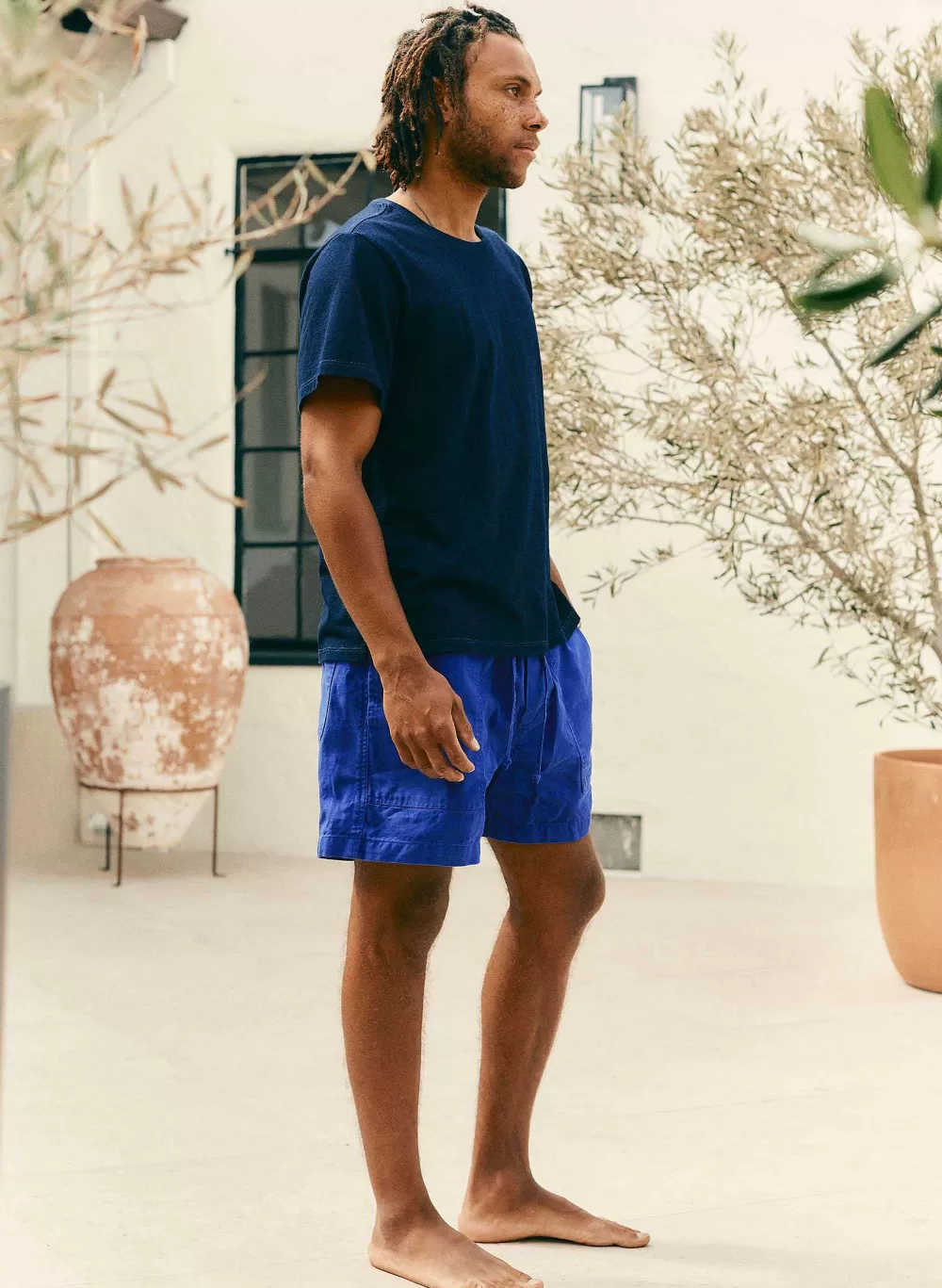 Pants & Shorts^imogene+willie The Canvas Lounge Short In Klein Blue