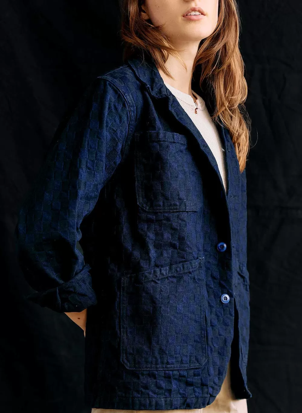 Jackets^imogene+willie The Painters Coat In Indigo Check