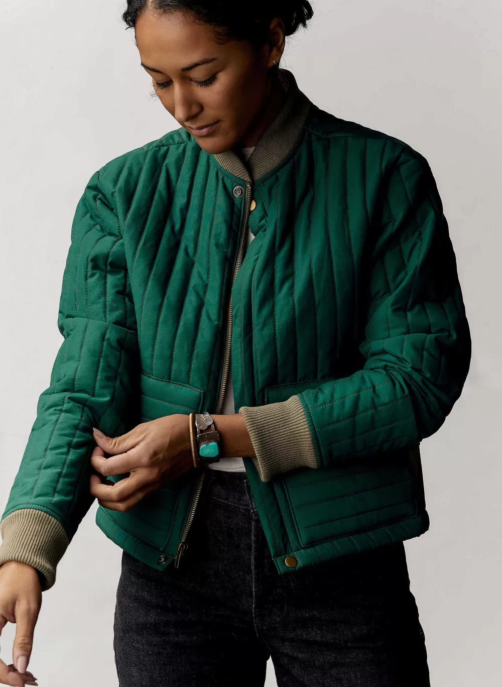 Jackets^imogene+willie The Quilted Liner In Green