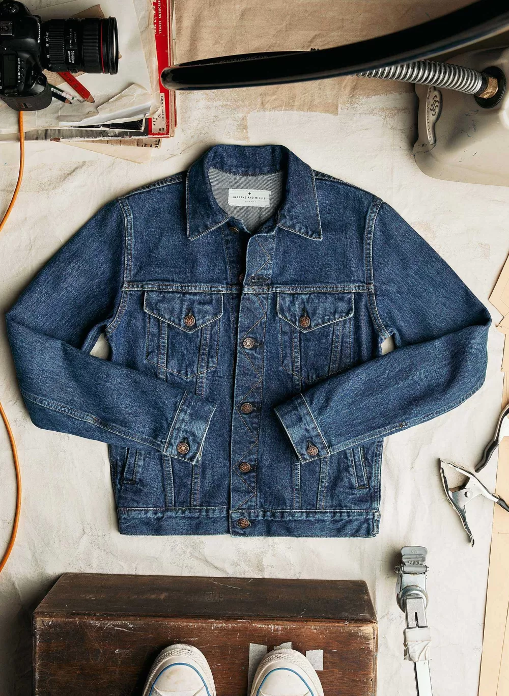 Jackets^imogene+willie Wilkins Jacket In Washed Indigo